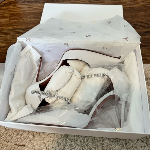 AMINA MUADDI URSINA PUMP 105 WHITE NAPA - Picture 5 of 13